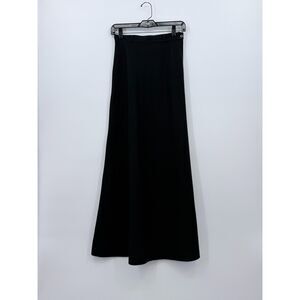 Vtg Classic of Boston Women Tall Long Black A Line Wool Skirt Size 6 Work
